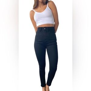 CHIPRE 27 high waist black cropped skinny jeans